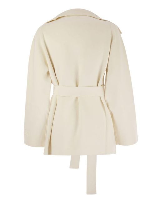 Max Mara Natural Rea - Viscose And Wool Dressing Gown Coat