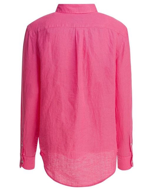 Polo Ralph Lauren Pink Classic-Fit Linen Shirt