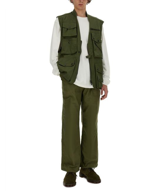 Needles Green Vest With Pockets for men