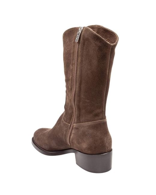 Agl Attilio Giusti Leombruni Brown Suede Ankle Boot