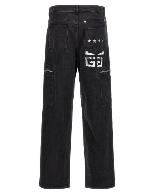 Givenchy Black Cargo Jeans for men