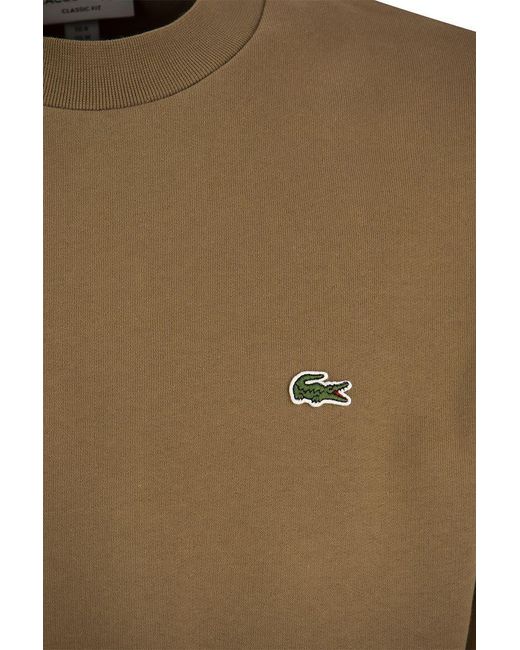 Lacoste Brown Jogger Sweatshirt In Brushed Organic Cotton for men
