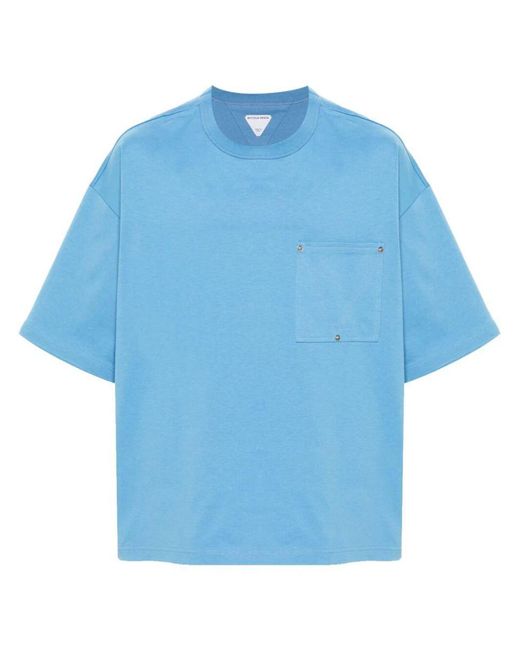 Bottega Veneta Blue Cotton Jersey T-Shirt for men