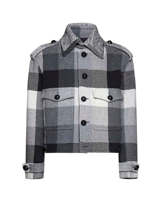Etro Gray Coats for men