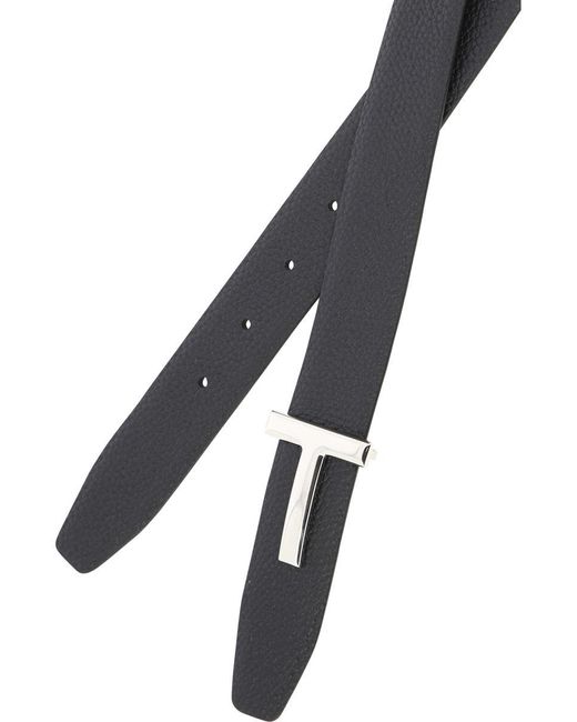 Tom Ford White T Icon Reversible Belt for men