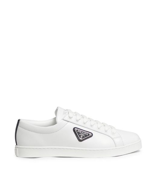Prada White Lace-Up Shoes for men