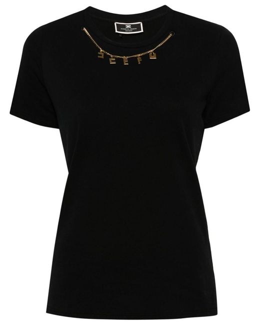 Elisabetta Franchi Black T-Shirts & Tops