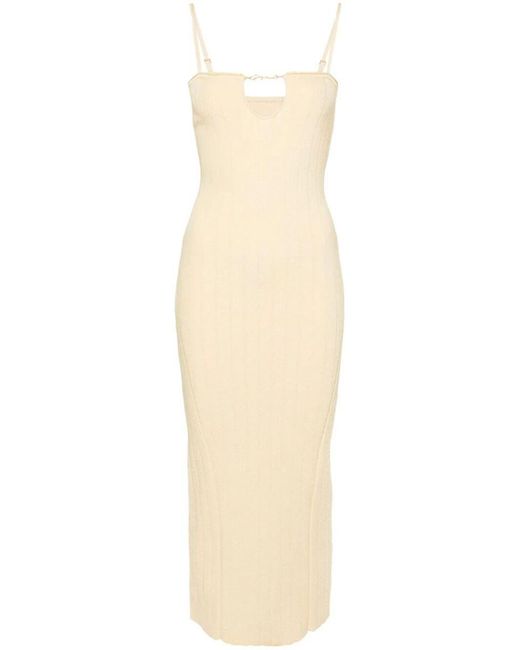 Jacquemus White Fitted Dress Sierra