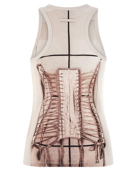 Jean Paul Gaultier Natural Trompe L'Oeil Top