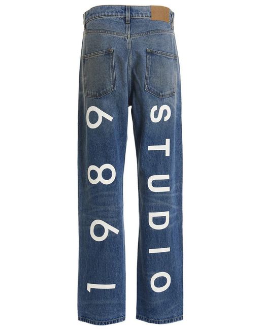 1989 STUDIO Blue 'Graphic' Jeans for men