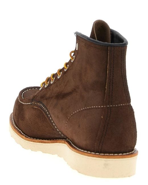 Red Wing Brown 'Classic Moc' Ankle Boots for men