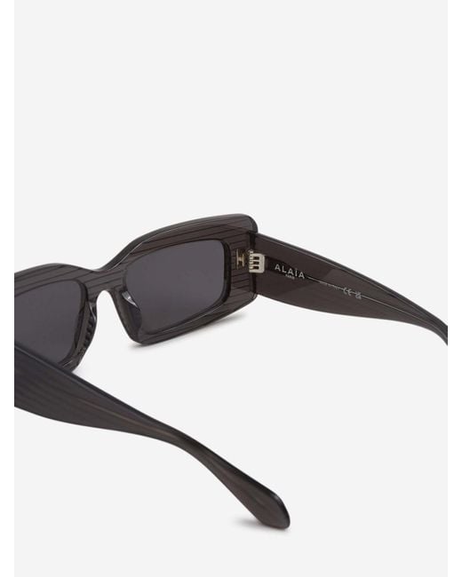 Alaïa Gray Rectangular Sunglasses