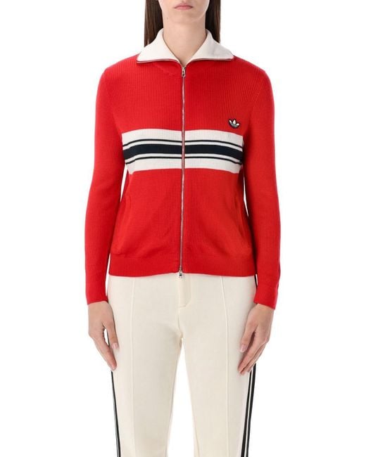 Adidas Originals Red Adidas X Wales Bonner Knitted Track Top