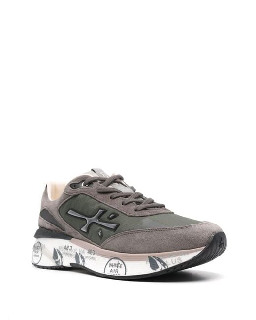 Premiata Gray Suede Leather Sneakers Moerun for men