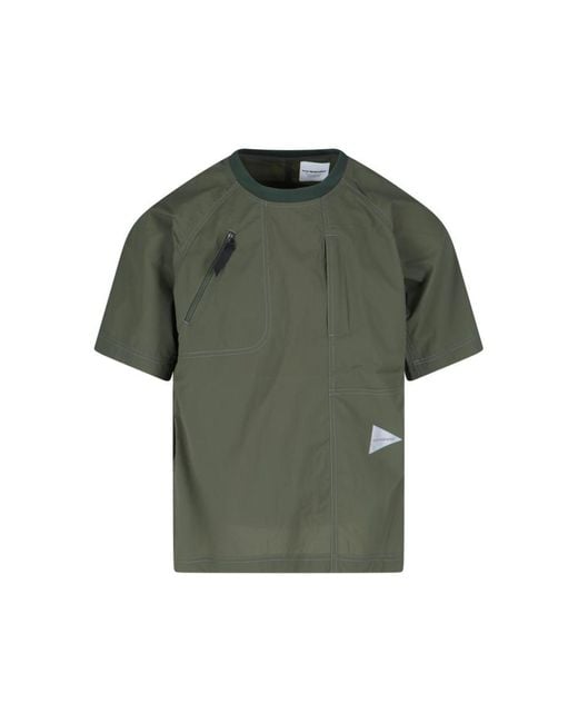 And Wander Green Pullover' Nylon T-Shirt for men