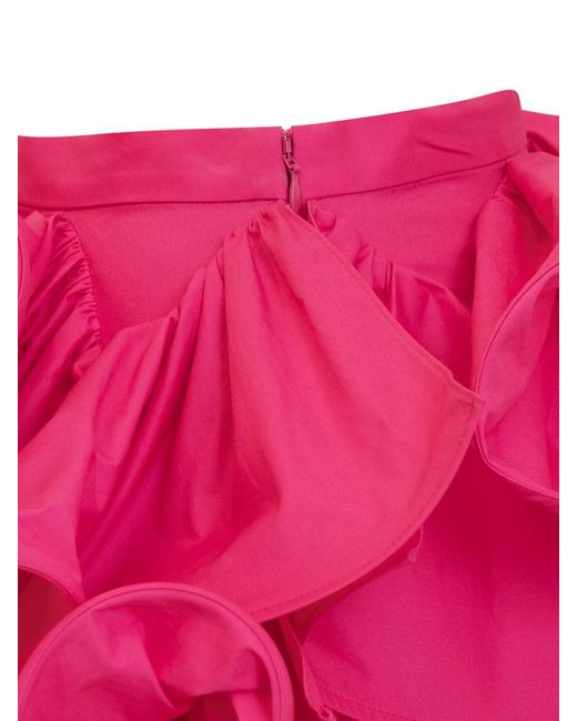 Rochas Pink Multi Ruffles Shorts