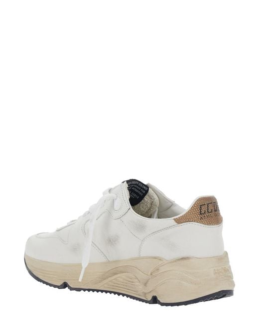 Golden Goose Deluxe Brand White 'Running Sole' Sneaker With Side Star Detail