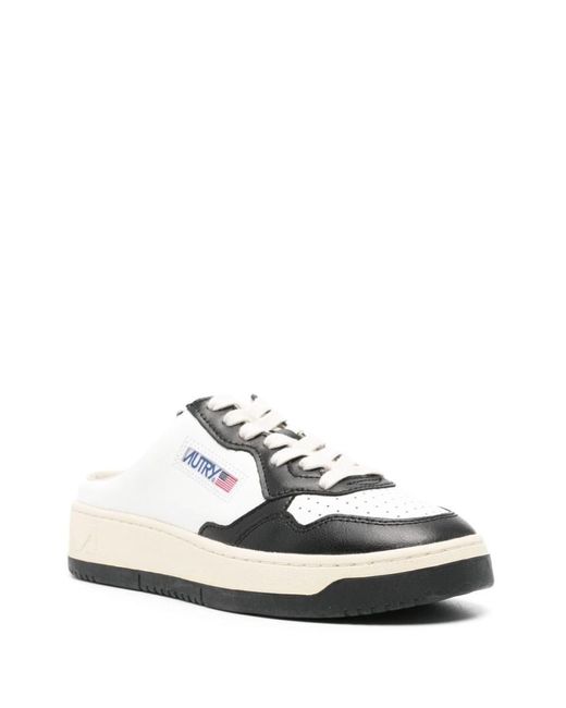 Autry White Medalist Mule Low Sneakers