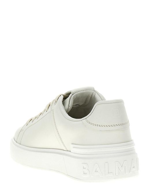 Balmain White B-court Sneakers for men