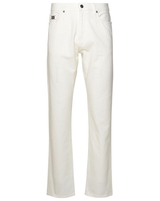 Versace White Cotton Jeans for men