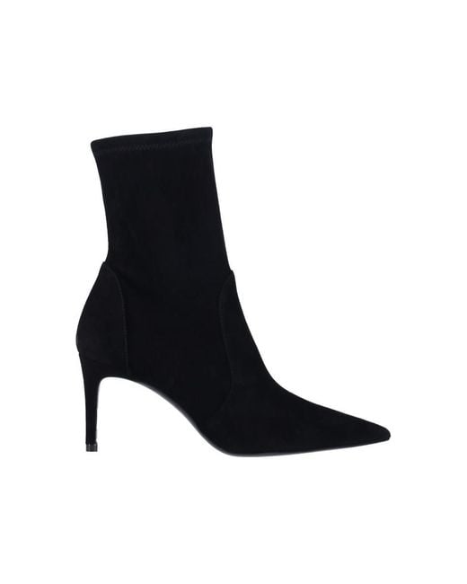 Stuart Weitzman Black Stuart Power Ankle Boots