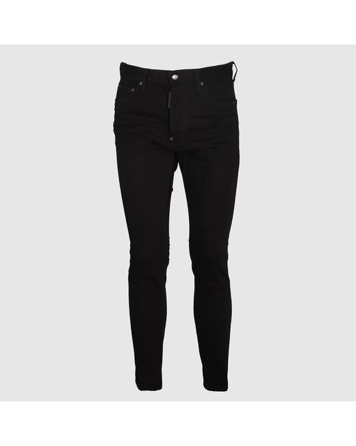 DSquared² Black Cotton Denim Jeans for men