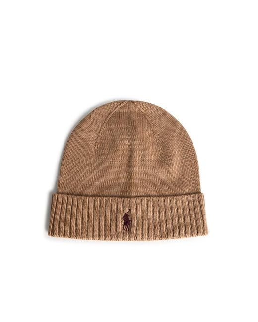 Polo Ralph Lauren Brown Wool Beanie for men