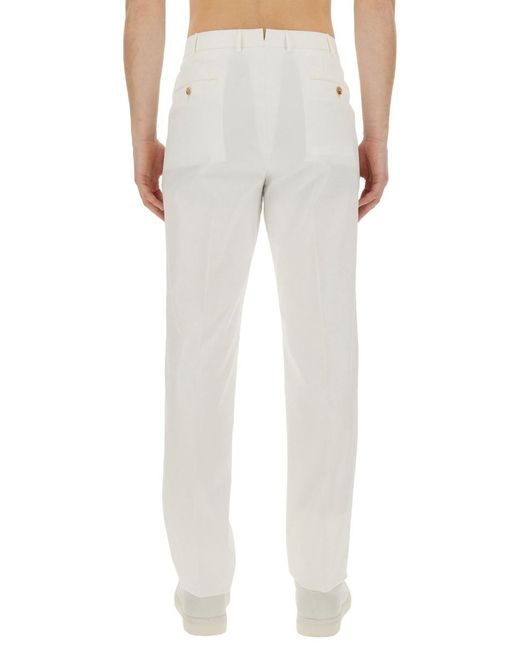Zegna White Cotton Pants for men