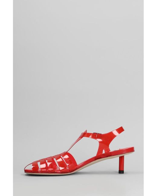 Fiorucci Red Jelly Kitten Heels Sandals