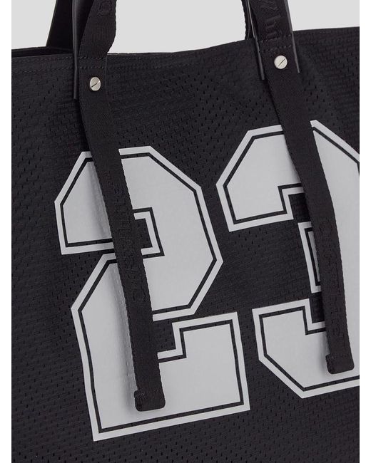 Off-White c/o Virgil Abloh Black Off- Day Off Mesh Baseball Logo Tote Bag for men