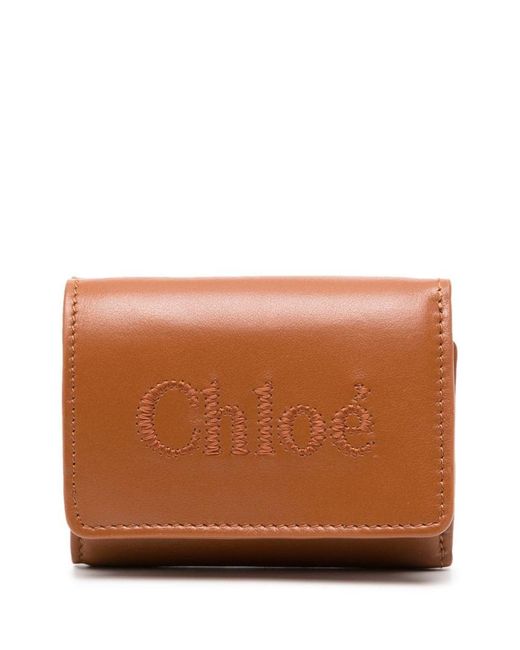 Chloé Brown Sense Leather Wallet