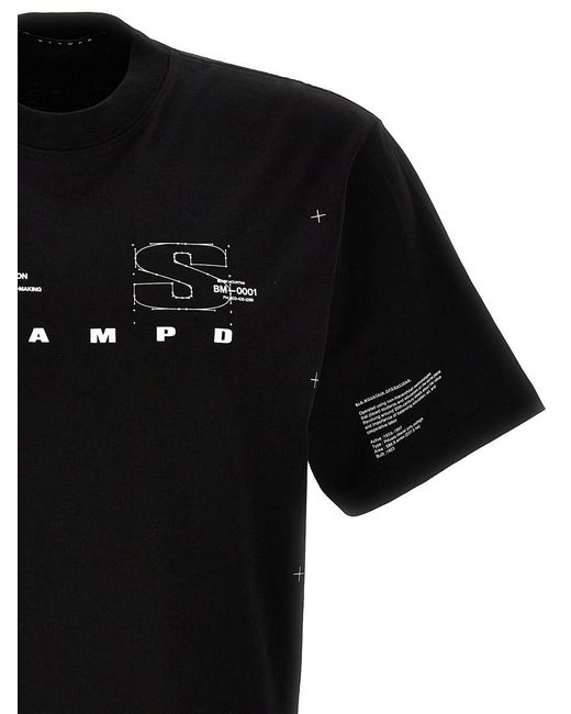Stampd Black 'mountain Transit' T-shirt for men