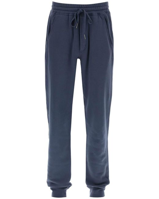 Tom Ford Blue Joggers In Fleece Back Cotton for men