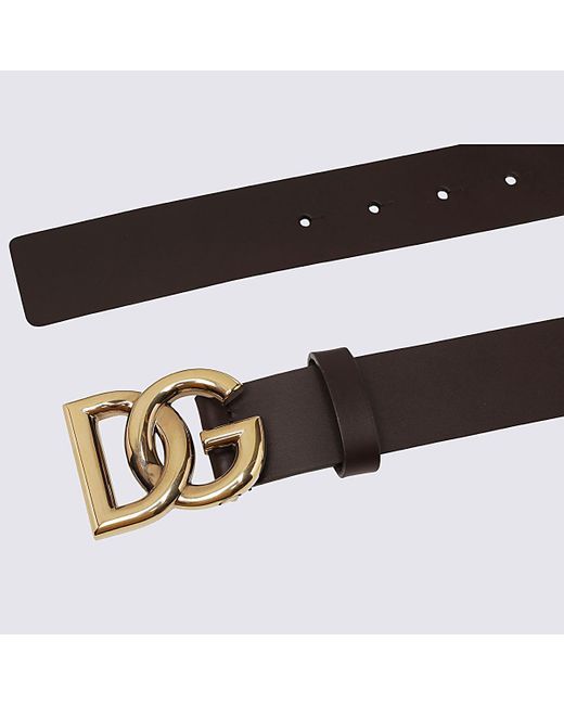 Dolce & Gabbana Dark Brown Leather Belt for men