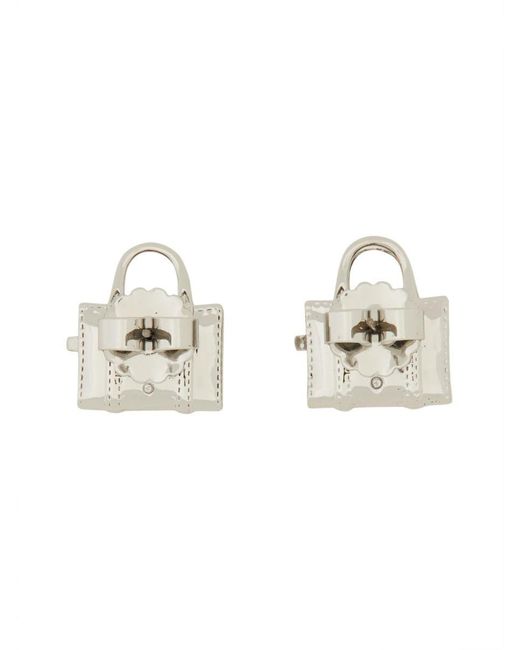 Marc Jacobs Metallic "The Tote Bag Stud" Earrings