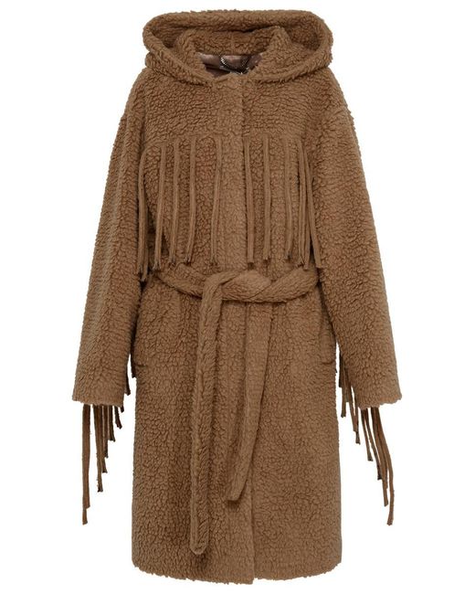 Stella McCartney Natural Wool Blend Teddy Coat
