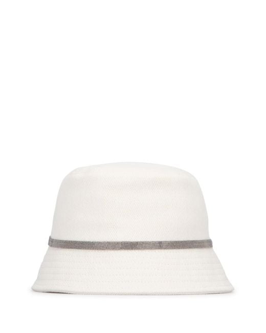 Brunello Cucinelli White Hats And Headbands
