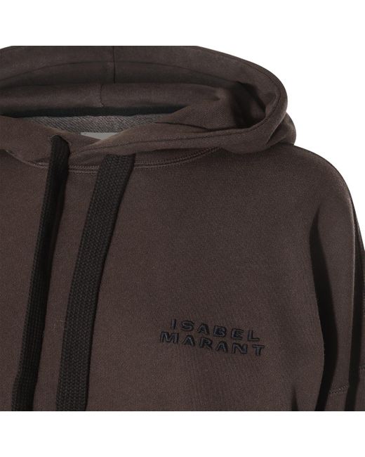 Isabel Marant Brown Faded Black Cotton Sweatshirt