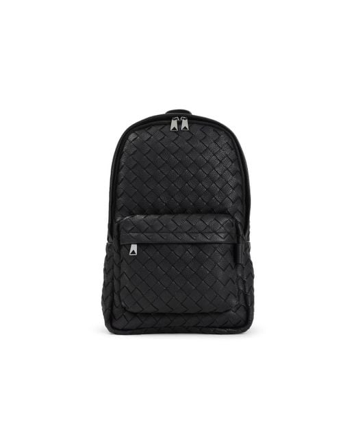 Bottega Veneta Black Intrecciato Backpack
