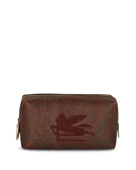Etro Brown Clutch Bag With Logo for men