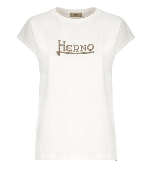 Herno White T-Shirts And Polos