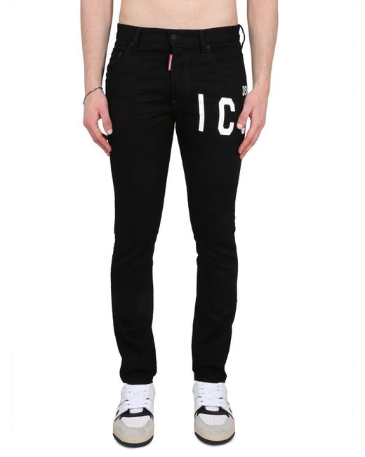 DSquared² Black Skater Fit Jeans for men