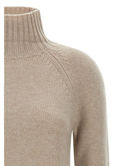 Max Mara Natural 'Mantova' Turtleneck Sweater