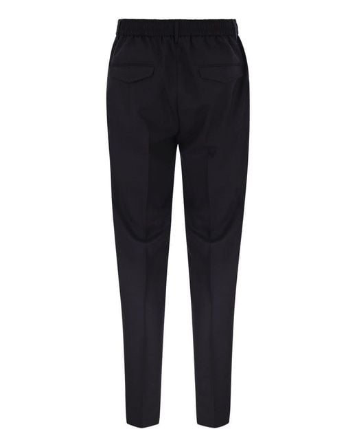 Peserico Blue Virgin Wool Trousers for men