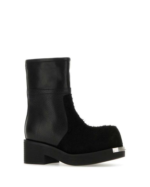 MM6 by Maison Martin Margiela Black Leather Boots