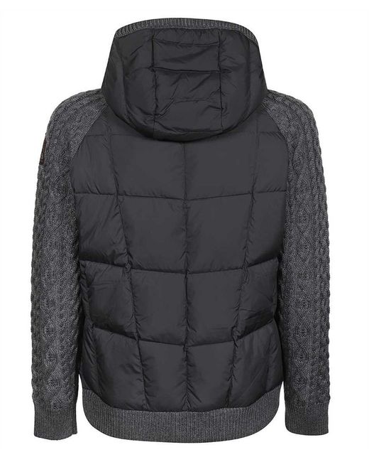 Parajumpers Black Techno Fabric Padded Jacket for men