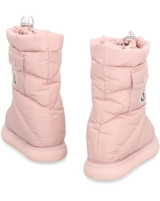 Moncler Pink Gaia Nylon Boots