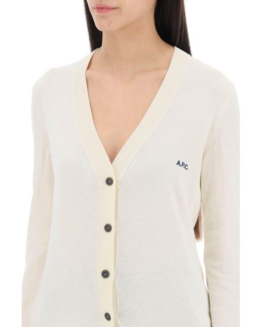 A.P.C. Natural Cotton Bella Cardigan For