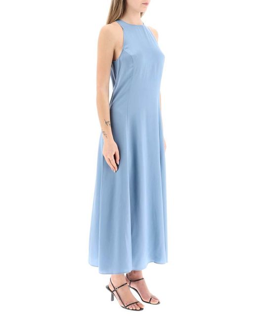 Loulou Studio Blue Maxi Silk Slip Dress