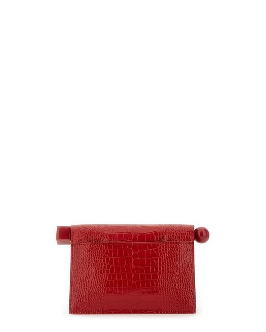 Jacquemus Red Mini "Rond Carre" Clutch Bag